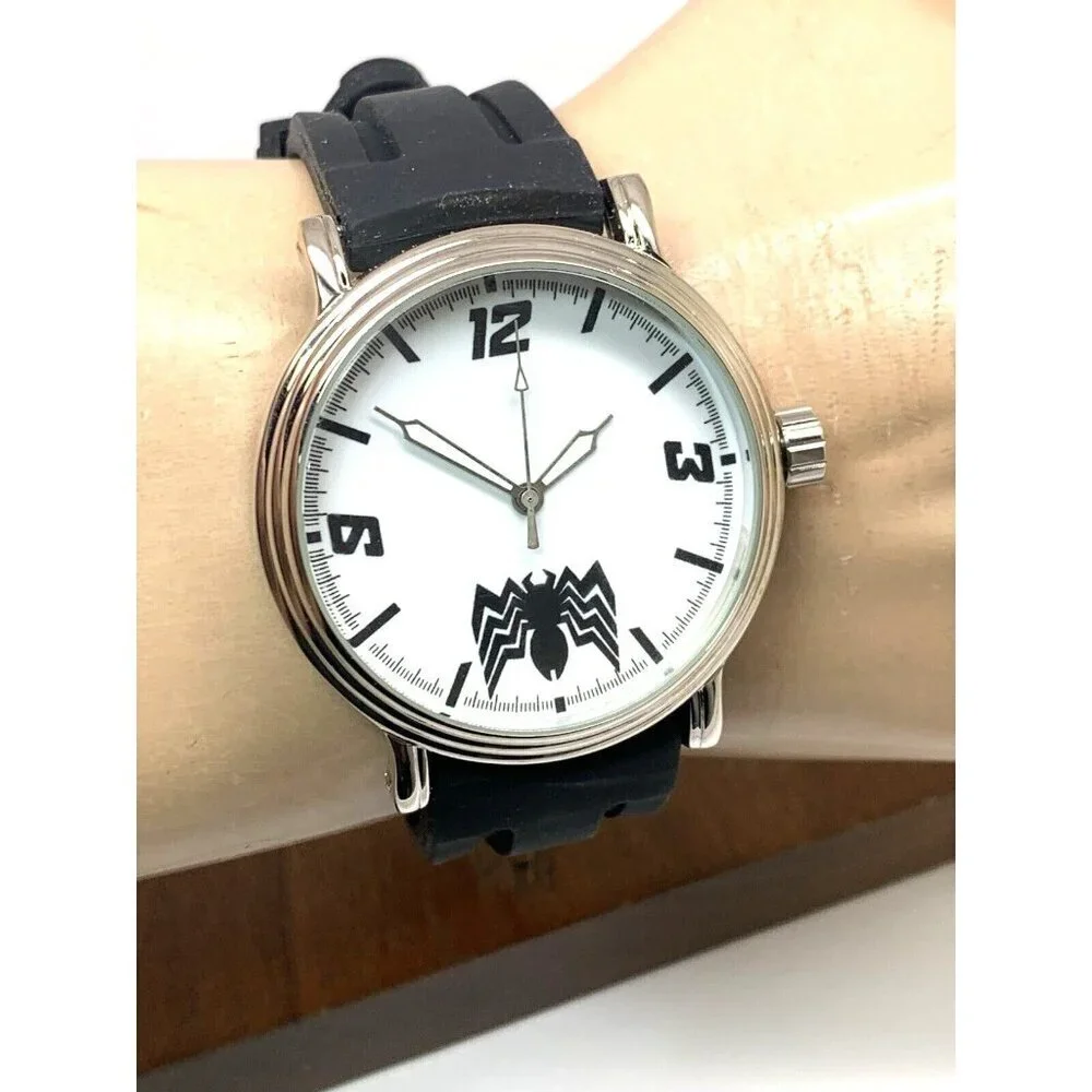 Marvel Men's Watch Spider-Man Avengers WMA000309 Quartz Black Rubber Band 43mm